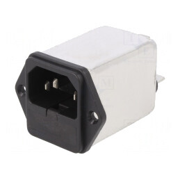 Conector Alimentare AC Tată 6A 250V IEC 60320 1,1mH | Electronic-mag.ro | Componente Electronice