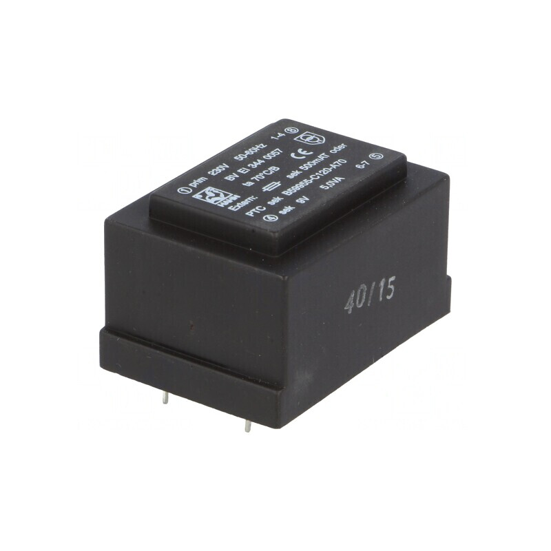 Transformator încapsulat 5VA 230V 9V PCB | Electronic-mag.ro | Componente Electronice