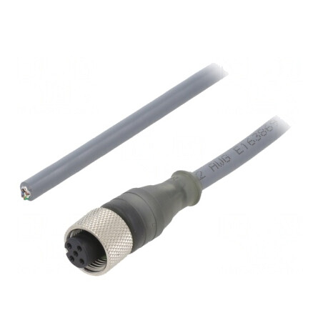 Cablu Conectare M12 5m 5-Pin 63VAC 2.2A PUR | Electronic-mag.ro | Componente Electronice