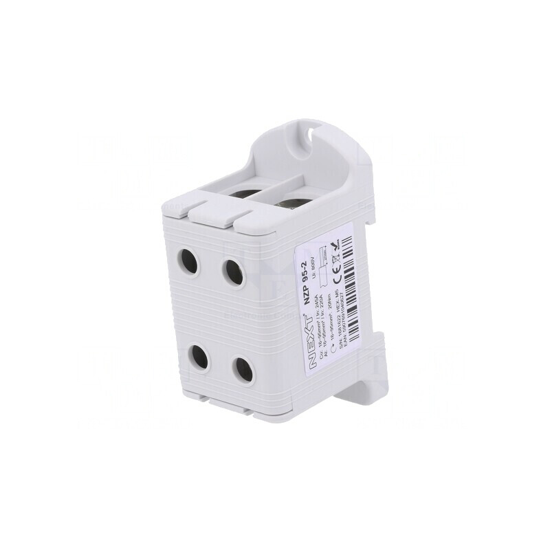 Conector de Șine 95mm2 1 Pista 4 Borne Gri 41,6mm | Electronic-mag.ro | Componente Electronice