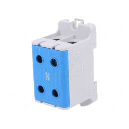 Conector Îmbinare Șine 95mm2 4 Borne Albastru TS35 | Electronic-mag.ro | Componente Electronice