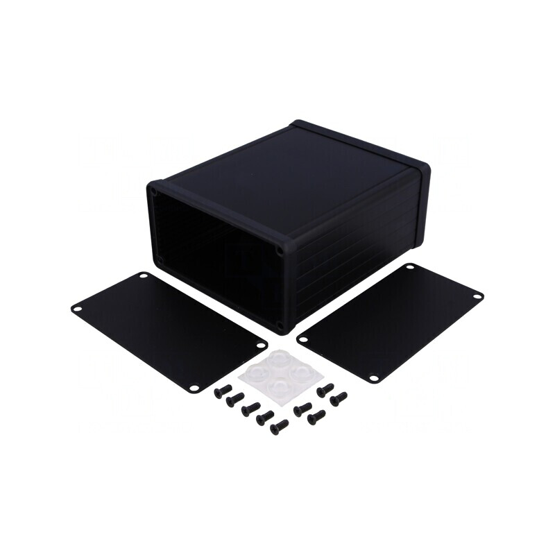 Carcasă Aluminiu Neagră 103x120x53mm | Electronic-mag.ro | Componente Electronice