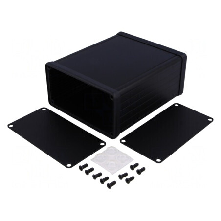 Carcasă Aluminiu Neagră 103x120x53mm | Electronic-mag.ro | Componente Electronice