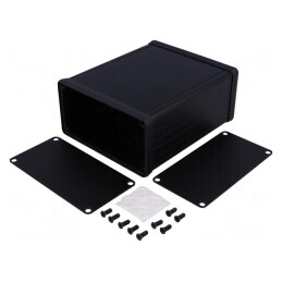 Carcasă Aluminiu Neagră 103x120x53mm | Electronic-mag.ro | Componente Electronice