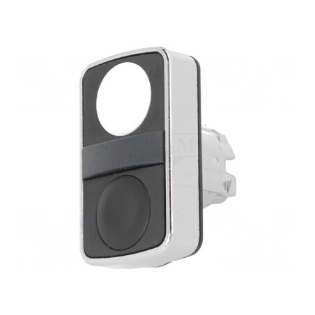 Comutator Dublu 22mm Alb/Negru fără IP66 Plat | Electronic-mag.ro | Componente Electronice