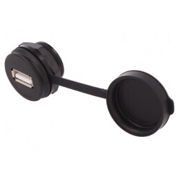 Soclu USB A pentru montare pe panou IP67 | Electronic-mag.ro | Componente Electronice