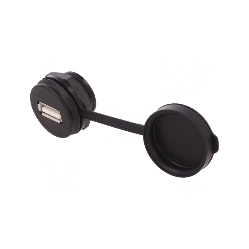 Soclu USB A pentru montare pe panou IP67 | Electronic-mag.ro | Componente Electronice