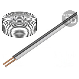Cablu Electric LiYz 2x0.5mm² 25m Alb/Negru | Electronic-mag.ro | Componente Electronice