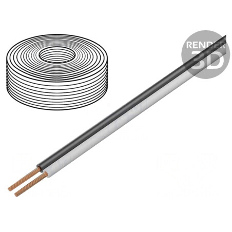Cablu Electric LiYz 2x0.5mm² 25m Alb/Negru | Electronic-mag.ro | Componente Electronice