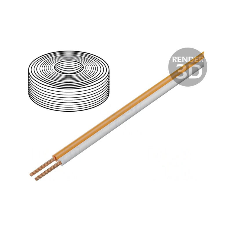 Cablu Electric LiYz 2x0,5mm2 400V 25m Alb/Portocaliu | Electronic-mag.ro | Componente Electronice Cablu Electric LiYz 2x0,5mm2 400V 25m Alb/Portocaliu | Electronic-mag.ro | Componente Electronice