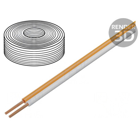 Cablu Electric LiYz 2x0,5mm2 400V 25m Alb/Portocaliu | Electronic-mag.ro | Componente Electronice