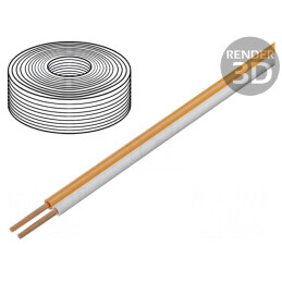Cablu Electric LiYz 2x0,5mm2 400V 25m Alb/Portocaliu | Electronic-mag.ro | Componente Electronice