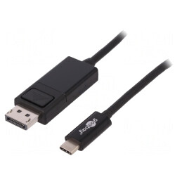Adaptor DisplayPort la USB C Negru 1.2m | Electronic-mag.ro | Componente Electronice