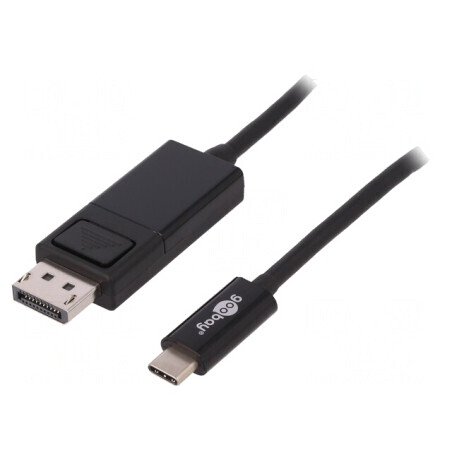 Adaptor DisplayPort la USB C Negru 1.2m | Electronic-mag.ro | Componente Electronice