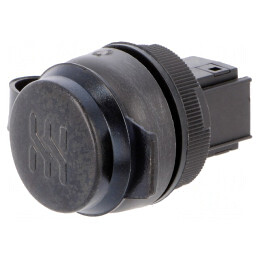 Soclu USB Ø22mm FrontCom IP65 Neagră | Electronic-mag.ro | Componente Electronice