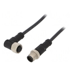Cablu senzori/automatizări M12 8P 1m mufă-mufă | Electronic-mag.ro | Componente Electronice