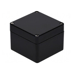 Carcasă Universală Poliester Neagră 120x122x91mm | Electronic-mag.ro | Componente Electronice