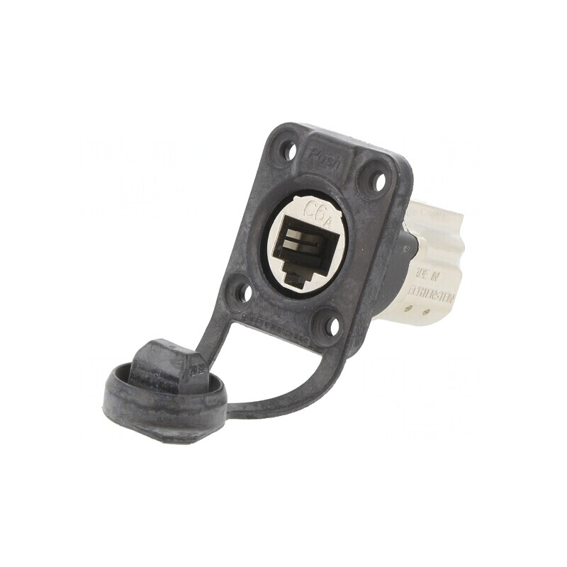 Cat6A Panel Connector Shielded Feedthrough IP6 | Electronic-mag.ro | Componente Electronice