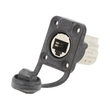 Cat6A Panel Connector Shielded Feedthrough IP6 | Electronic-mag.ro | Componente Electronice