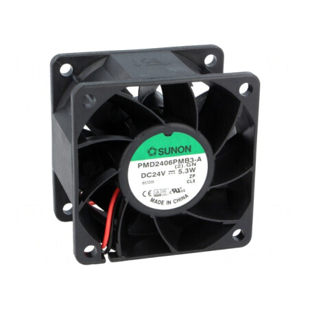 Ventilator DC Axial 24V 60x60x38mm 70.5m3/h 47dBA | Electronic-mag.ro | Componente Electronice
