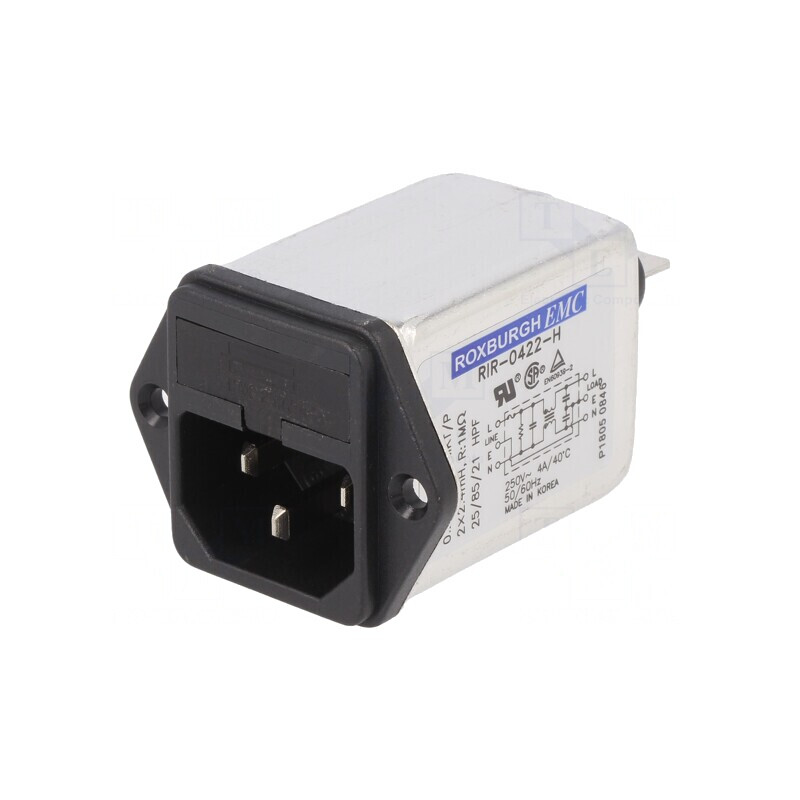 Conector Alimentare AC Soclu IEC 60320 4A 250VAC 2,4mH | Electronic-mag.ro | Componente Electronice