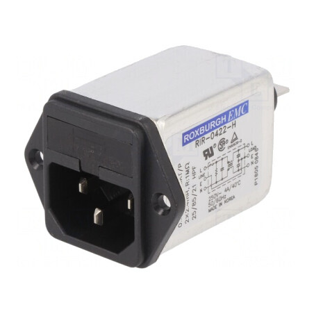 Conector Alimentare AC Soclu IEC 60320 4A 250VAC 2,4mH | Electronic-mag.ro | Componente Electronice