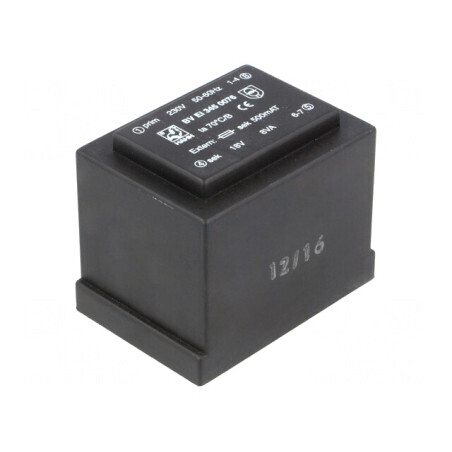 Transformator încapsulat 8VA 230V 18V 444mA PCB | Electronic-mag.ro | Componente Electronice