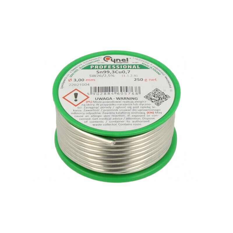 Sârmă de Lipit fără Plumb 3mm 250g | Electronic-mag.ro | Componente Electronice