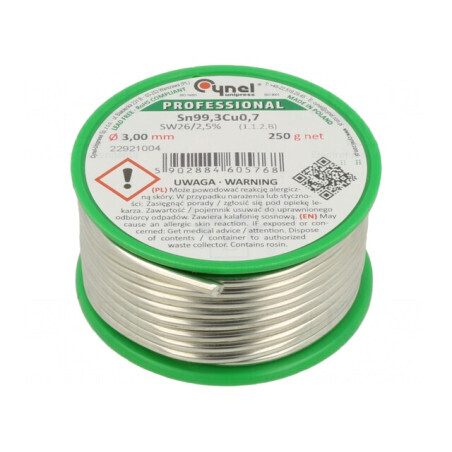 Sârmă de Lipit fără Plumb 3mm 250g | Electronic-mag.ro | Componente Electronice