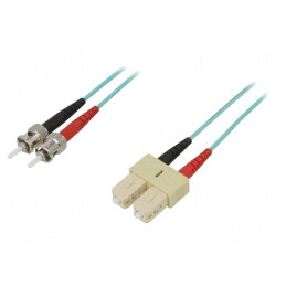 Patch cord fibră SC/UPC-ST/UPC 2m albastru