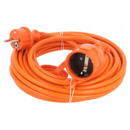 Prelungitor alimentare 10m portocaliu 3x1,5mm2 | Electronic-mag.ro | Componente Electronice