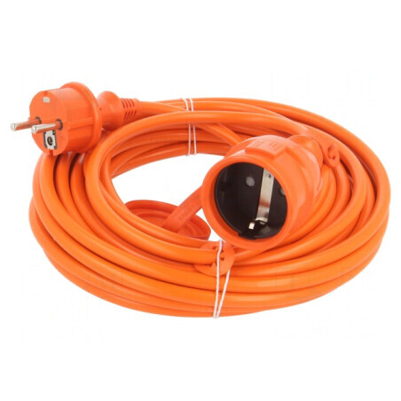 Prelungitor alimentare 10m portocaliu 3x1,5mm2 | Electronic-mag.ro | Componente Electronice