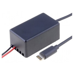 Alimentare auto | mufă Apple Lightning | Tens.alim: 12÷24VDC | 0,9m | C0008-USB