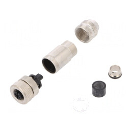 Mufă M12 5 PIN mamă DeviceNet/CANopen pe cablu drept | Electronic-mag.ro | Componente Electronice
