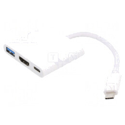 Adaptor USB 3.0/3.1 Nichelat 0,2m Alb-Argintiu | Electronic-mag.ro | Componente Electronice
