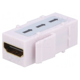 Adaptor; soclu; mamă x2; HDMI soclu x2; Keystone,repeater; aurit