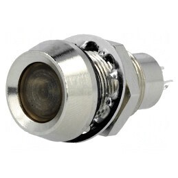 Lampă de Control LED Alb Rece 24VDC Ø12,7mm IP67