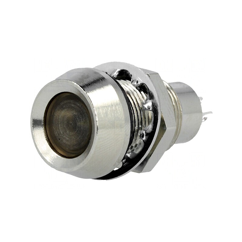 Lampă de Control LED Alb Rece 24VDC Ø12,7mm IP67 | Electronic-mag.ro | Componente Electronice