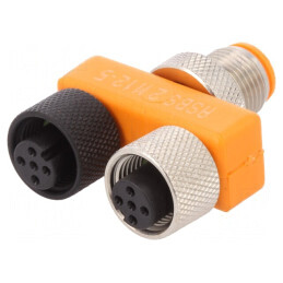 Adaptor în T M12 tată, M12 mamă x2 DeviceNet/CANopen | Electronic-mag.ro | Componente Electronice