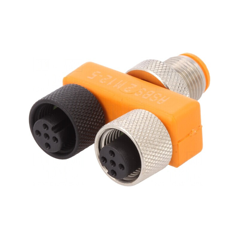 Adaptor în T M12 tată, M12 mamă x2 DeviceNet/CANopen | Electronic-mag.ro | Componente Electronice