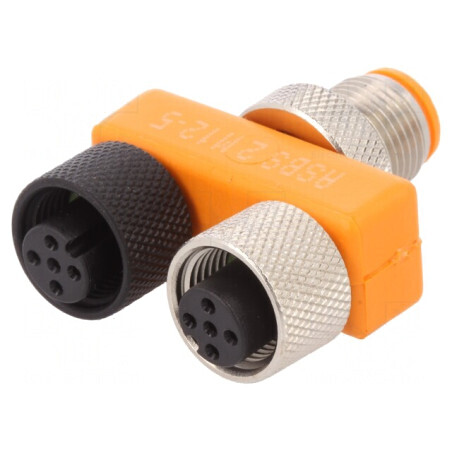 Adaptor în T M12 tată, M12 mamă x2 DeviceNet/CANopen | Electronic-mag.ro | Componente Electronice