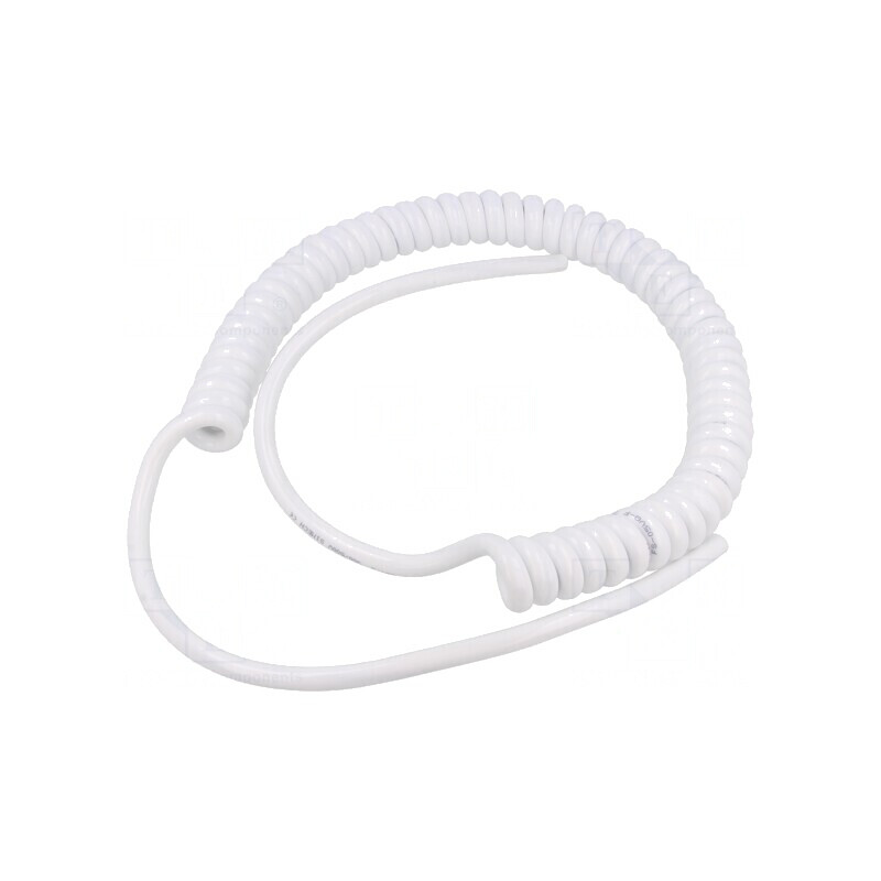 Cablu Spirale 3G1,5mm² PUR Alb 0,5m | Electronic-mag.ro | Componente Electronice