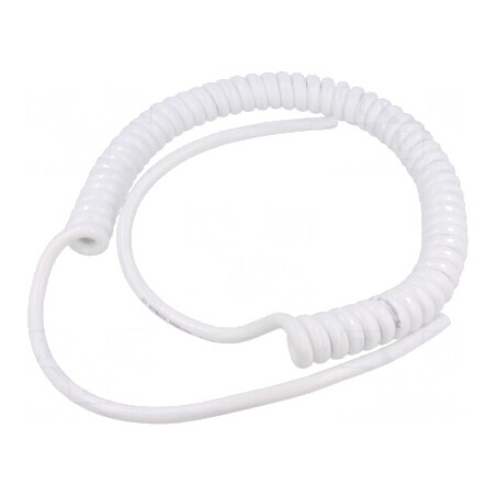 Cablu Spirale 3G1,5mm² PUR Alb 0,5m | Electronic-mag.ro | Componente Electronice