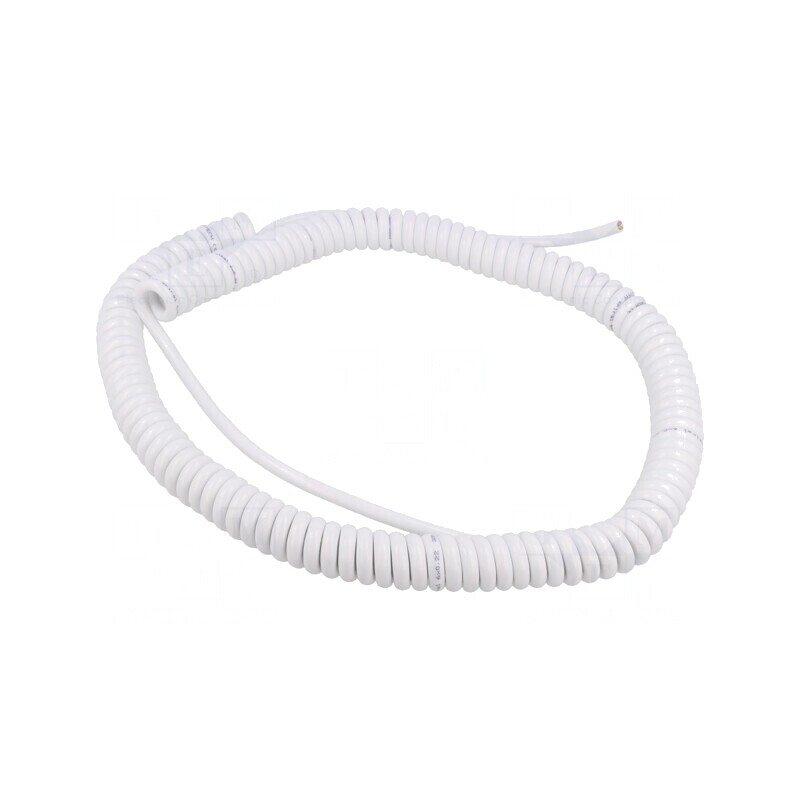 Cablu Spirala Neecranat PUR Alb 0,8m-3,2m | Electronic-mag.ro | Componente Electronice