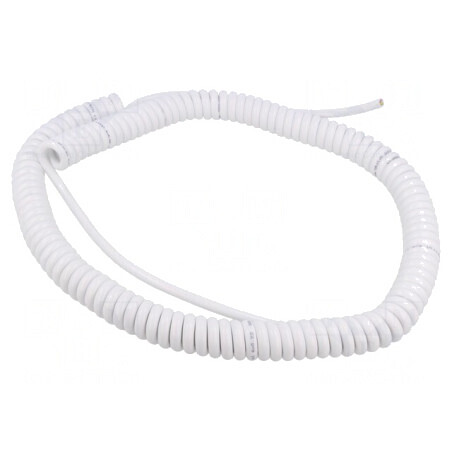 Cablu Spirala Neecranat PUR Alb 0,8m-3,2m | Electronic-mag.ro | Componente Electronice