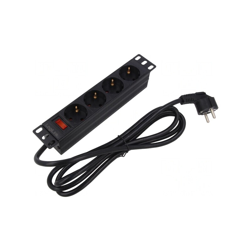 Prelungitor 4 Prize 230V 16A Negru | Electronic-mag.ro | Componente Electronice