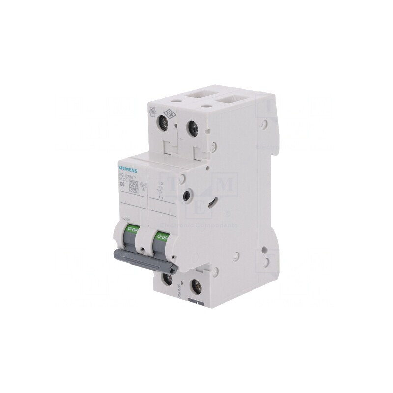 Întrerupător Supracurent 400VAC 6A 2P C | Electronic-mag.ro | Componente Electronice