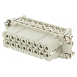 Conector HDC Inserturi Contact Mamă 16P 16A | Electronic-mag.ro | Componente Electronice