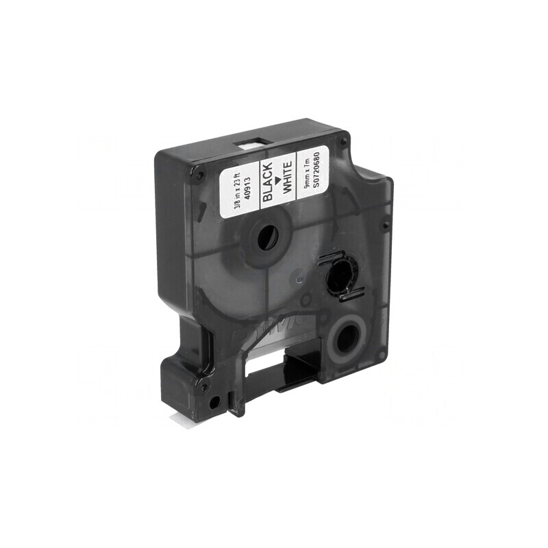 Bandă Dymo 9mm Albă/Neagră 7m | Electronic-mag.ro | Componente Electronice