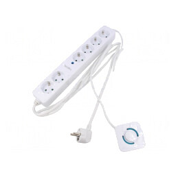 Prelungitor 6 Prize 230V 16A Alb | Electronic-mag.ro | Componente Electronice